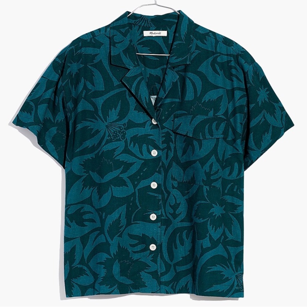 Madewell torquoise button down shirt Size: S